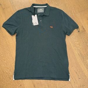 NWT Rodd & Gunn‎ Deep Green Polo with Orange Fox Logo